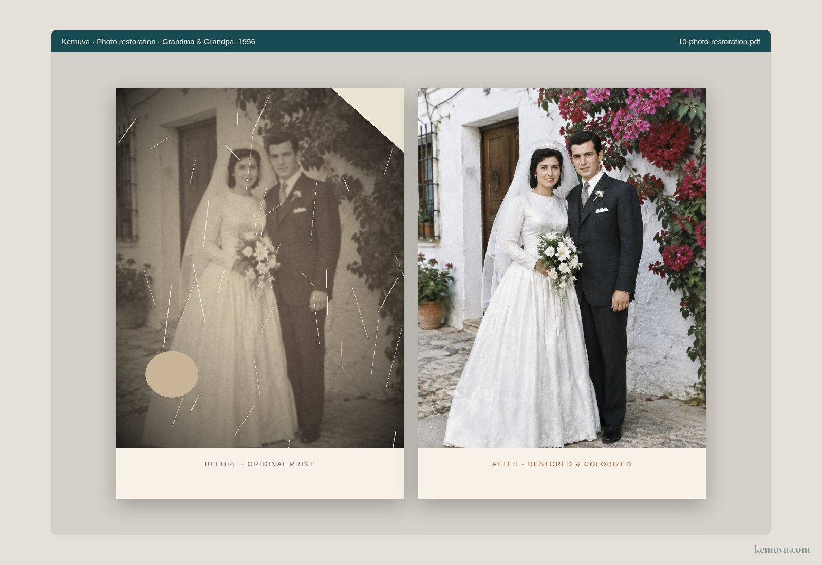 Photo restoration sample