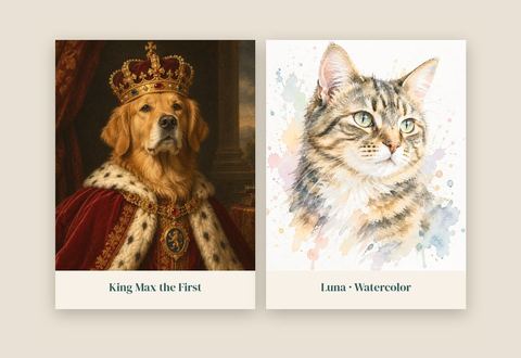Custom pet portrait sample
